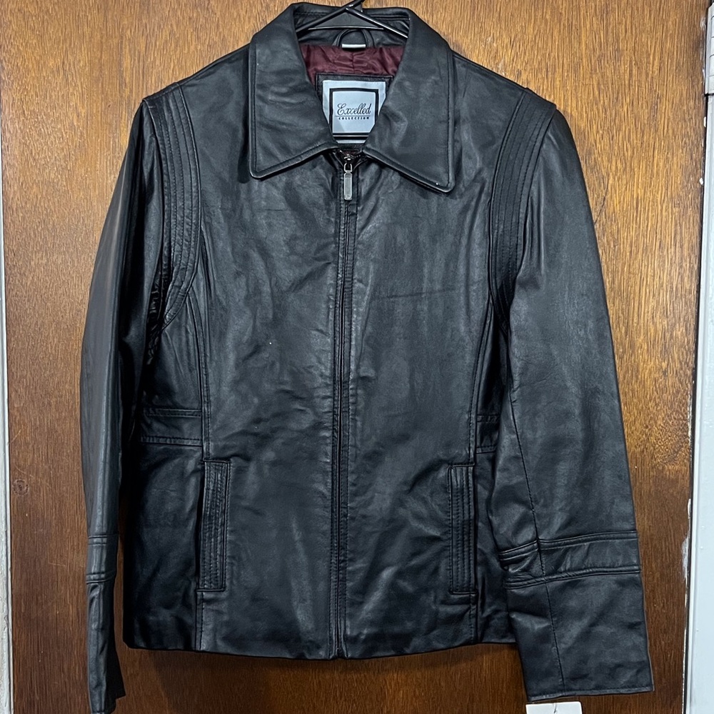 Black 100% Leather Jacket- NWT